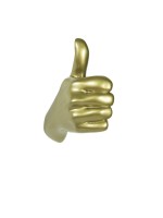 Handjob Thumbs Up in metallic gold